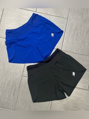 New Balance Women's Athletic Shorts Set - Royal Blue & Black